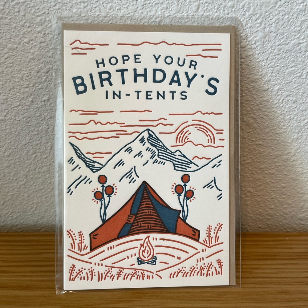🍁Pike St. Press Handcrafted Birthday Card NWT Adventure Inspired